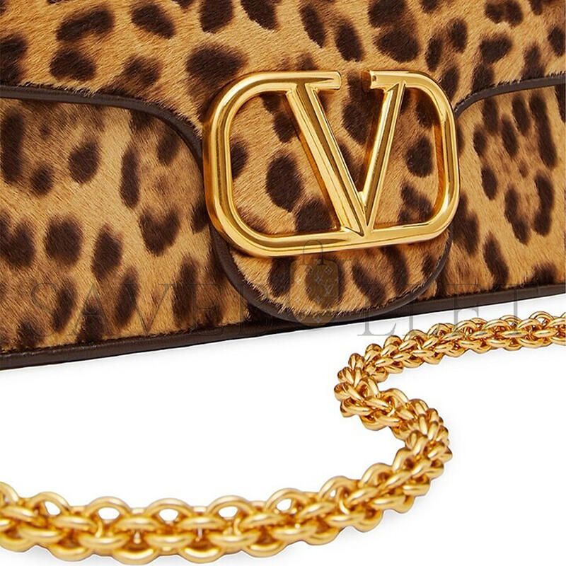 VALENTINO GARAVANI LOCO LEOPARD CALF HAIR SHOULDER BAG W2B0K30XQVK9F (27*13*6cm)